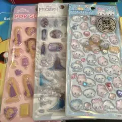 ディズニー　プチドロ　他・シール3セット