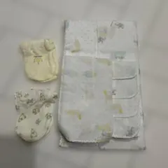 沐浴ガーゼ、ミトン2組セット