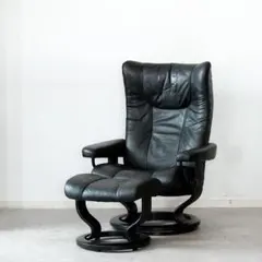 T8679☆美品☆ミッドセンチュリー☆イームズ☆本革ラウンジチェア