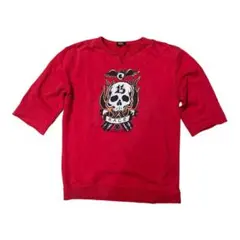 00s Von Dutch スカルプリント 半袖スウェット L y2kのサムネイル