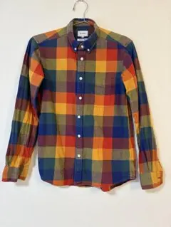 BEAMS チェック柄 長袖シャツ S