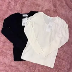 【大人気】【未使用】AZUL by moussy☆薄手長袖ニットset