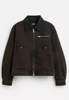 コントラストカラー付きデニムジャケット