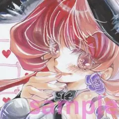 原画 オリジナル アナログ イラスト 筆ペン肉筆 水彩画 女の子 - メルカリ