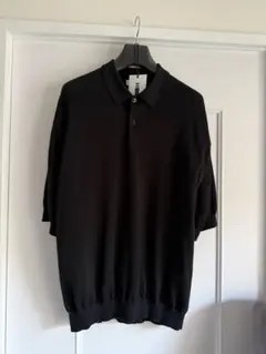 H Beauty&Youth ガスコットン ポロカラーニット ブラック 美品