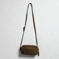 COACH コーチ ショルダーバッグ ベージュ系 レザー×シグネチャー