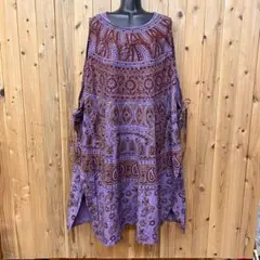 MALAIKA マライカ ノースリーブロングワンピース ペイズリー柄 フリー