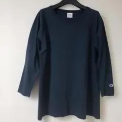 Champion T1011 ネイビー M 　七分袖カットソーアメリカ製