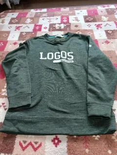 LOGOS トレーナー サイズ160 ダークグリーンフリース素材