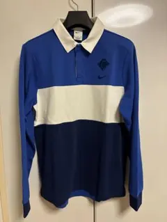 【新品同様】Nike 青白紺ラガーシャツポロシャツ M