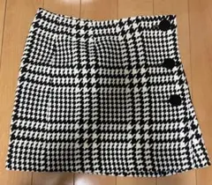 QUEENS COURT ハウンドトゥース柄ミニスカート サイズ2