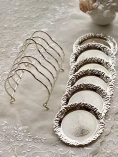 英国QUEENANNEクイーンアンの コースター6枚セット