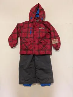 IGNIO 赤・黒チェック スノーボードウェアセット
