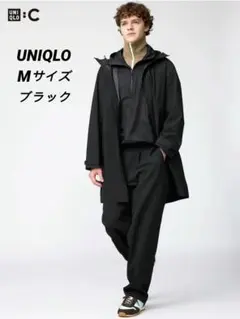【美品】UNIQLO ユニクロ タックワイドテーパードパンツ M ブラック