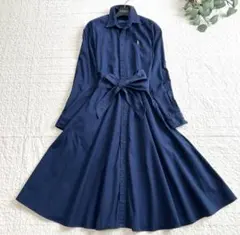 【美品】現行 ポロラルフローレン ロングワンピース ポニーロゴ刺繍 ハーフジップ 美品】現行 ポロラルフローレン ロングワンピース ポニーロゴ