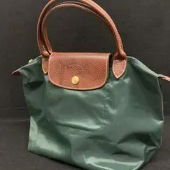 ロンシャン トート ハンド バッグ ルプリアージュ カーキ S⭐︎