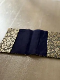 ♡ネイビーと金色の花柄ブックカバー♡