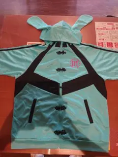 M 初音ミク×シナモロール フード付きパーカー 半袖 Mサイズ ミントグリーンのサムネイル