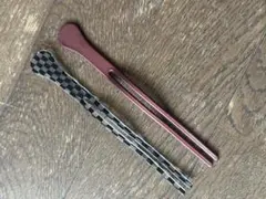 かんざし・髪飾り 2本セット 黒と赤