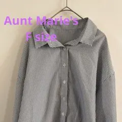 Aunt Marie's ストライプ柄 長袖シャツ ブラウスのサムネイル