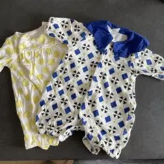 新生児ロンパース 2枚セット　厚手、冬生まれに！