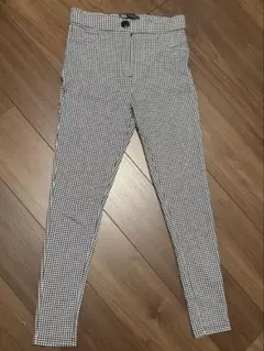 格安☆ZARA チェック柄　スキニーパンツ　ストレッチ　S