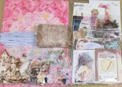 コラージュ素材②　デザペA4　メモ　ステッカー　海外マステ 他　まとめ売り