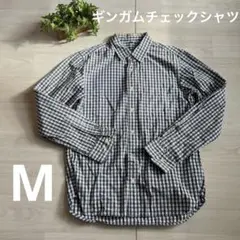 長袖　　レディースギンガムチェックシャツ　M