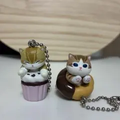 mofusandカプセルトイ2個セット(スィーツにゃん)