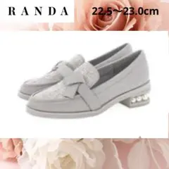 ♡︎ライトグレー♡︎RANDA パールヒールローファーシューズ♡︎のサムネイル