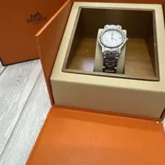✨HERMES✨エルメス✨プルマン✨PU2.210✨デイト✨シルバー✨腕時計
