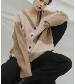 Knuth Marf クヌースマーフ モヘア カーディガン ベージュピンク Knuth Marf クヌースマーフ モヘア カーディガン ベージュピンク