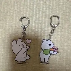 すこぶる動くうさぎ アクリルキーホルダー 2個セット