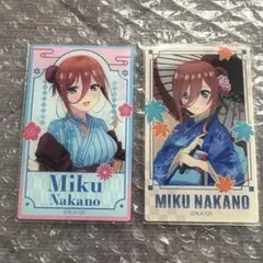 五等分の花嫁　５年間の思い出　ブラインドクリアカード　中野三久