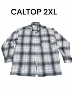 CalTop グレー系チェック オンブレチェック　2XL チカーノ