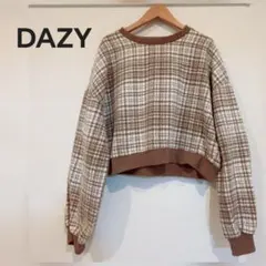DAZY チェック柄プルオーバー