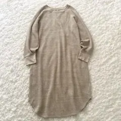 ユニクロ UNIQLO ワッフルクルーネックワンピース カジュアル シンプル
