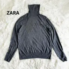 ZARA ザラ　タートルネック ニットセーター 長袖グレー　M ハイネックのサムネイル