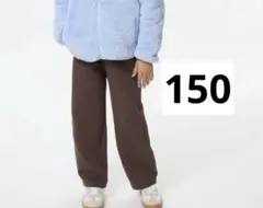 新品　ドライスウェットカーブパンツ　150　ユニクロUNIQLOブラウン茶キッズ
