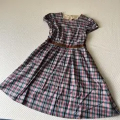 【値下げしました】ボンメルスリー　チェック　ワンピース　Sサイズ　36