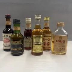ウイスキー 山崎12年など ブランデー ミニボトル セット 古酒 未開栓