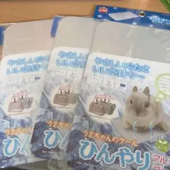 新品未開封　3枚セットマルカン うさちゃんのひんやりアルミプレート RH-583のサムネイル
