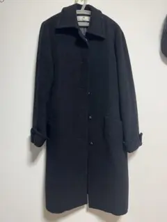 ウールロングコート 黒