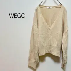 c0362【WEGO】長袖 カーディガン Ｆ ニット Vネック 無地
