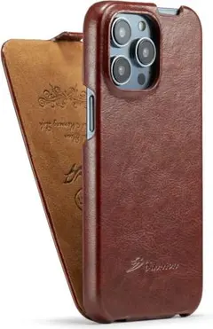 ★iPhone14 Pro ケース 6.1インチ対応 縦型 薄型 縦開き カバー