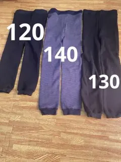 レギンス 黒 ボーダー　120 130 140 ユニクロ　ヒートテック