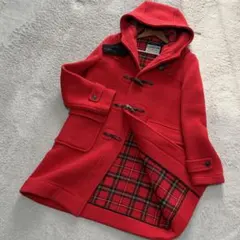 ☆美品☆LONDON TRADITION 赤ダッフルコート　英国製　裏地チェック