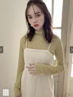 ハイネックメロウふくれジャガードトップス　グレイル　grl