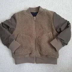 コムサイズム リバーシブルボアアウター120 カーキ ブラック ブルゾン