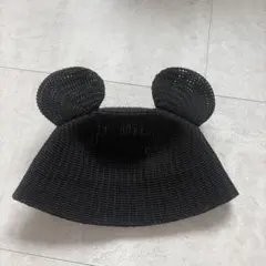 ディズニーランド シー ミッキー耳付き帽子バケットハット 黒 バケハのサムネイル